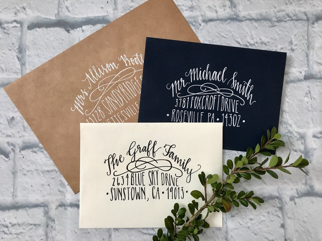 Handwritten Wedding Envelopes, Wedding Calligraphy, Envelope Addressing