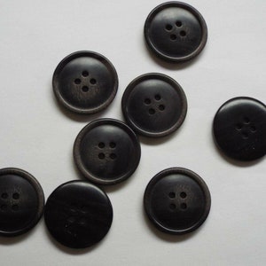 8pc 20mm Grey Weathered Wood Effect Coat Suit Cardigan Knitwear Button 5033 