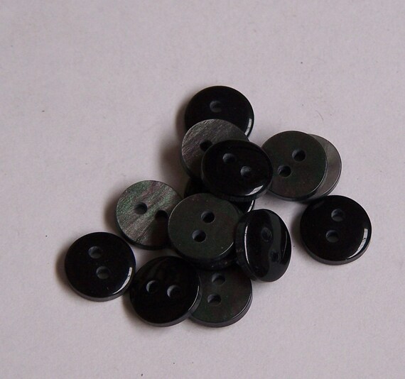 Pack of 15 11mm Black Shirt//trouser button 4 Hole 0020