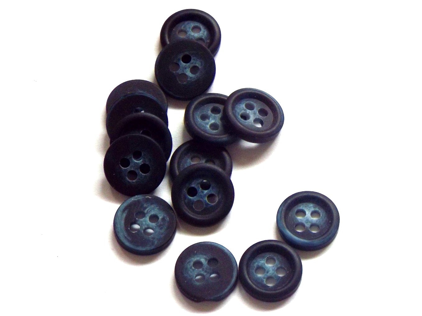 Set of 12-50 11.5 Mm Matte Navy Blue Shirt Buttons 17 L 