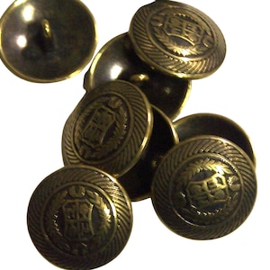 6 X Domed Aged Bronze Metal Suit Buttons, Metal Coat Buttons, Metal Jacket  Buttons, Hammered Effect Bronze Metal Coat Button, Blazer Button 