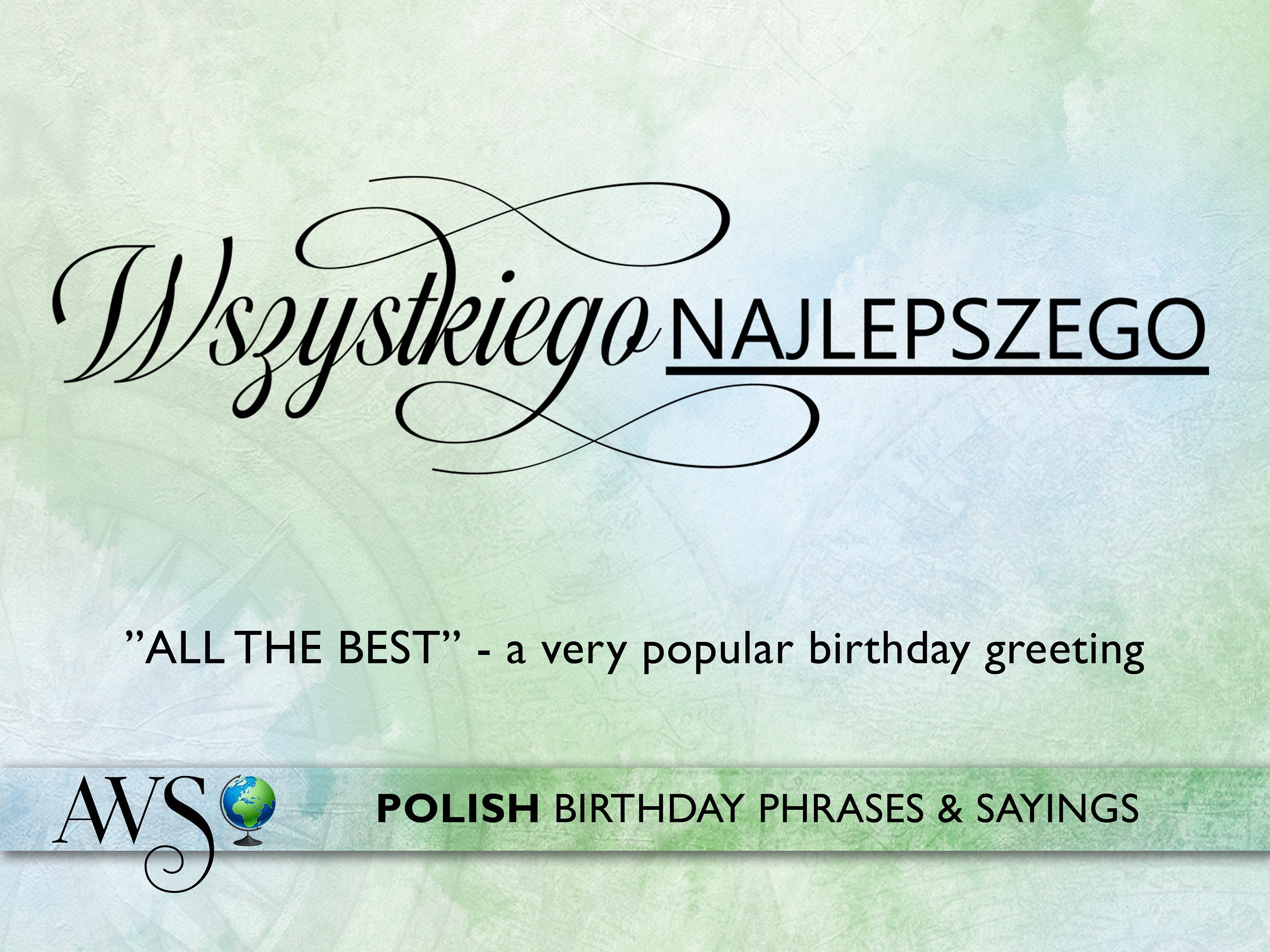 Polish Birthday Clipart Digital Stamps for Cardmakers JPEG | PNG | PDF ...