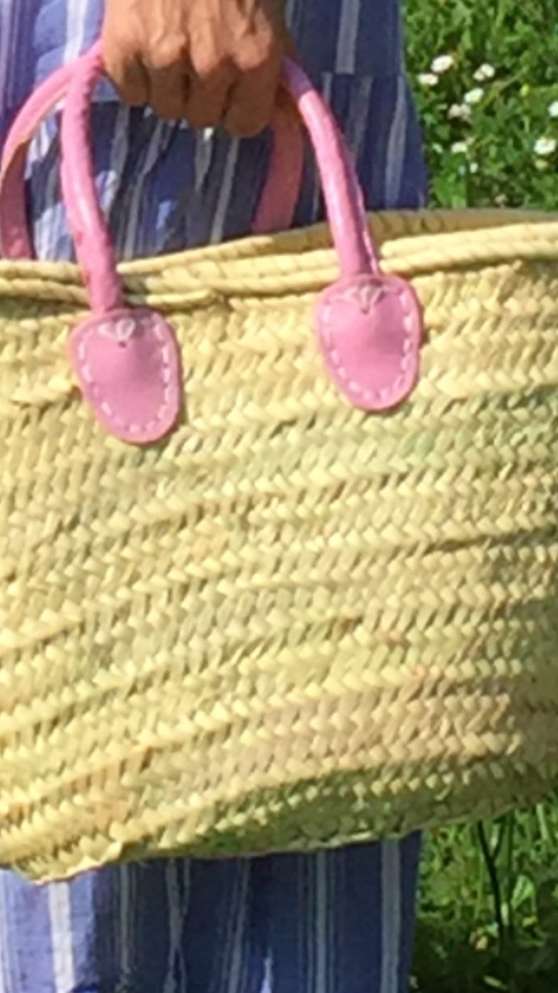 Moroccan basket straw bag souk basket, hand-held basket wicker basket