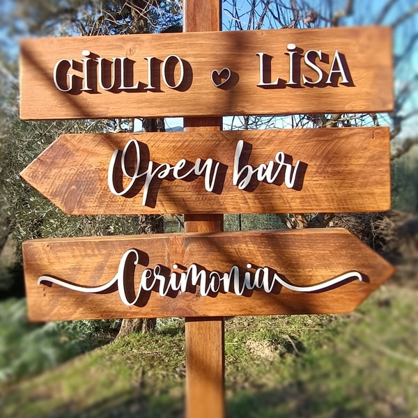 personalized wedding welcome sign, personalized wedding wooden arrows, tableau de mariage, wedding,