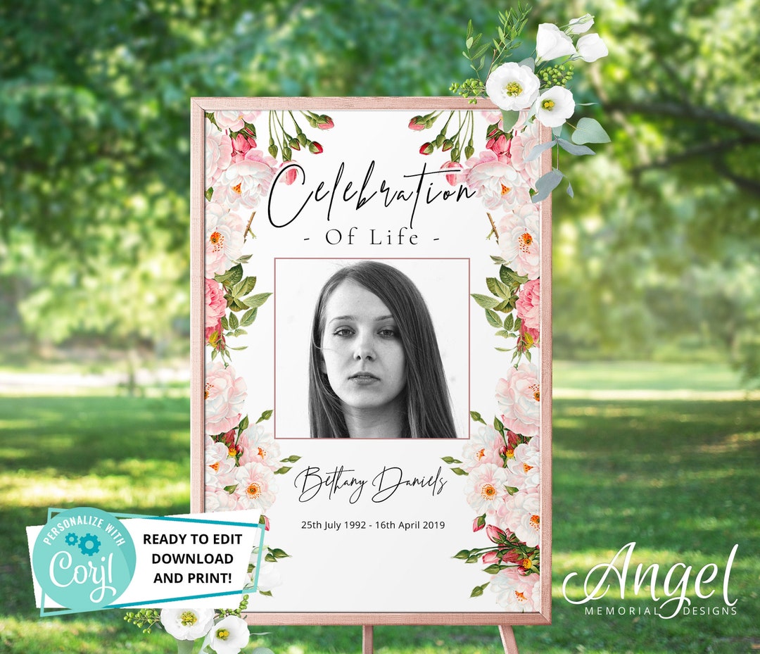Funeral Sign | Funeral Welcome Sign | Printable Funeral Welcome Sign ...