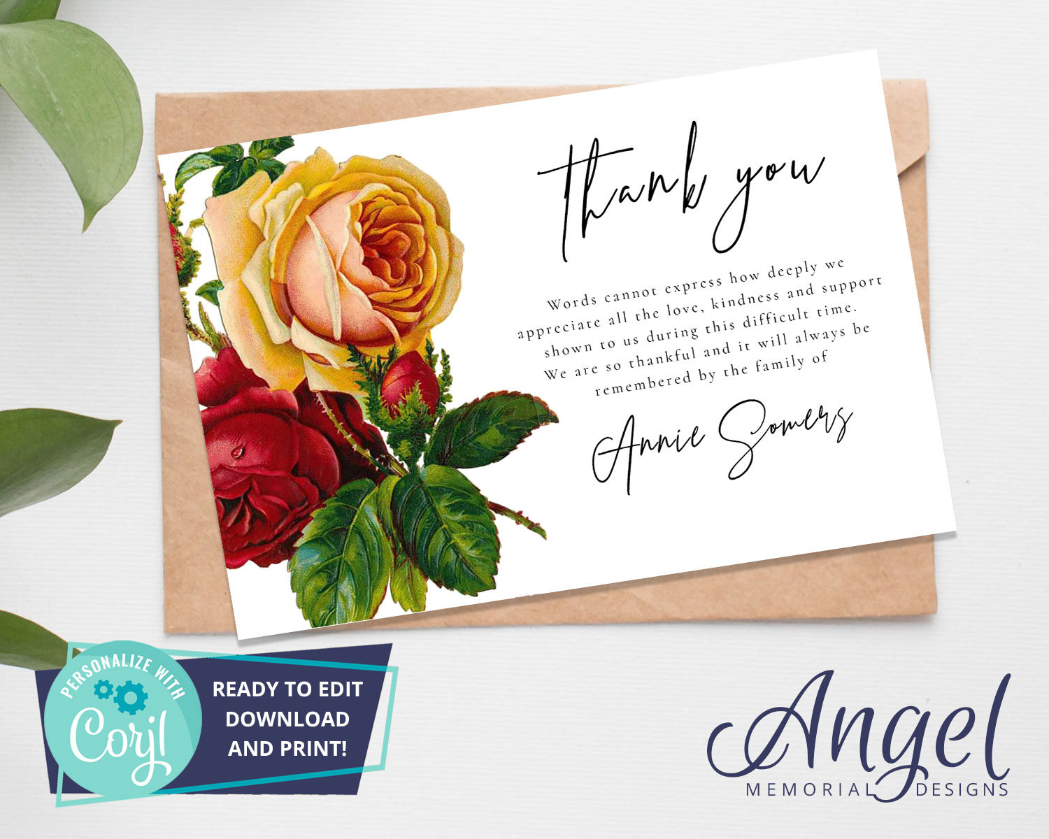 funeral thank you card printable funeral template funeral
