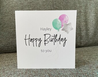 Personalised Happy Birthday Card