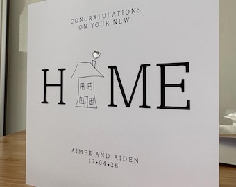 Personalised New Home Card