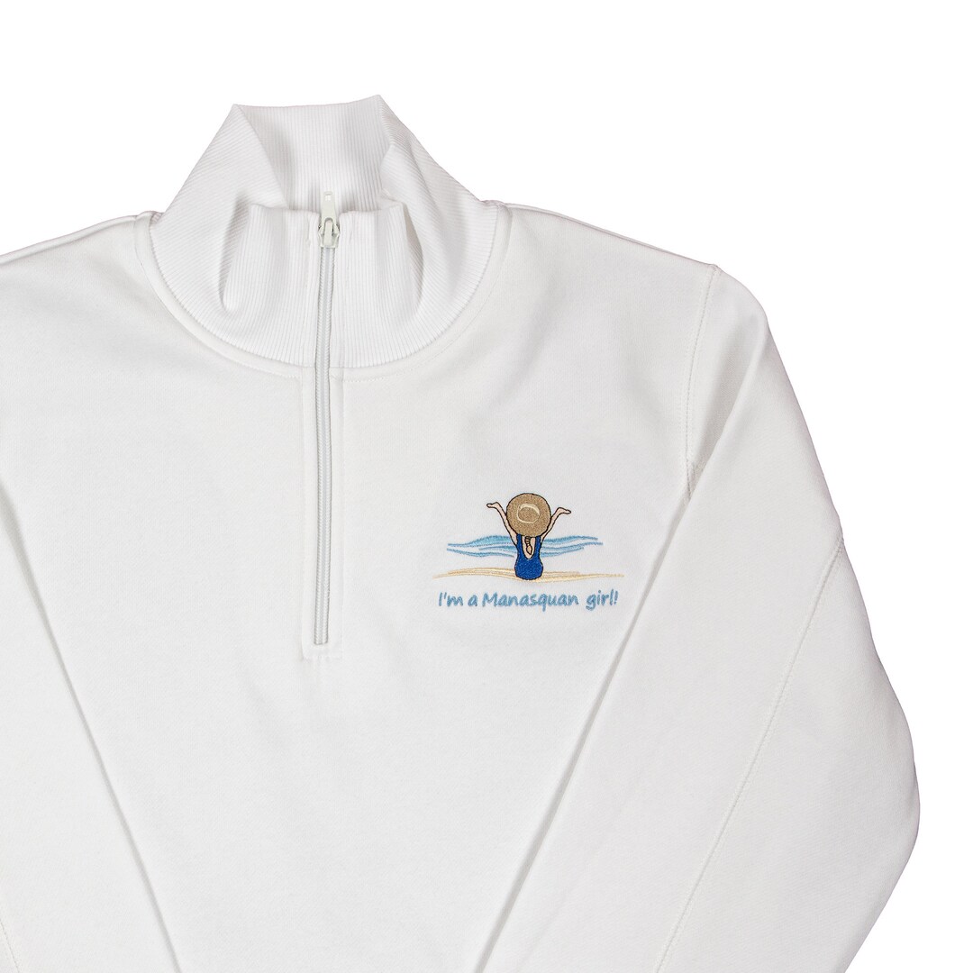 Signature i'm a Manasquan Girl 1/4 Zip Sweatshirt Ladies Cut Etsy