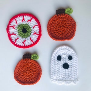 Halloween Coaster, Eyeball Coaster, Spooky Coaster, Halloween Decor, Halloween Decorations, Halloween Accessories, pumpkin, ghost, desk, mug