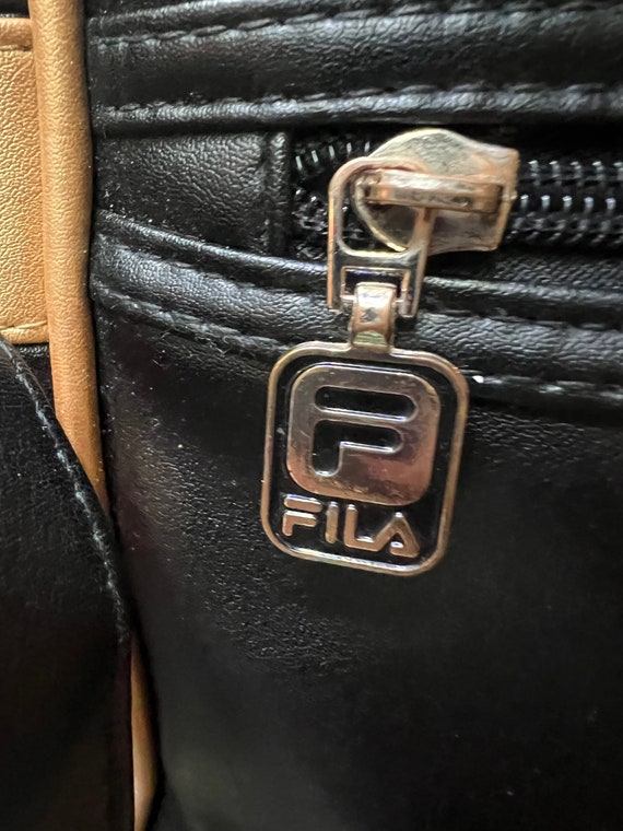 Bolso deportivo y bandolera Fila negro y dorado 90s Etsy Espana