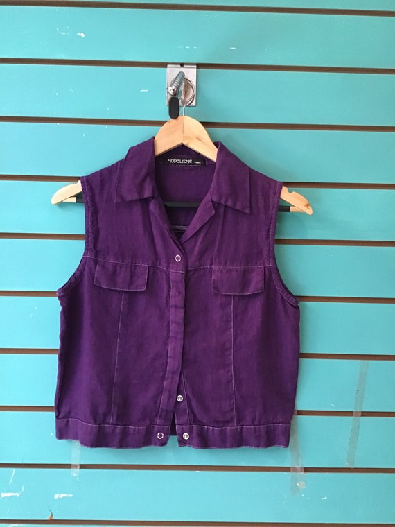 90s crop does 40s style gilet or blouse 8-10