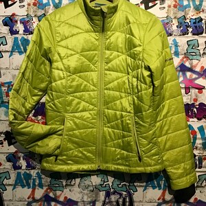 Lime green shop columbia jacket