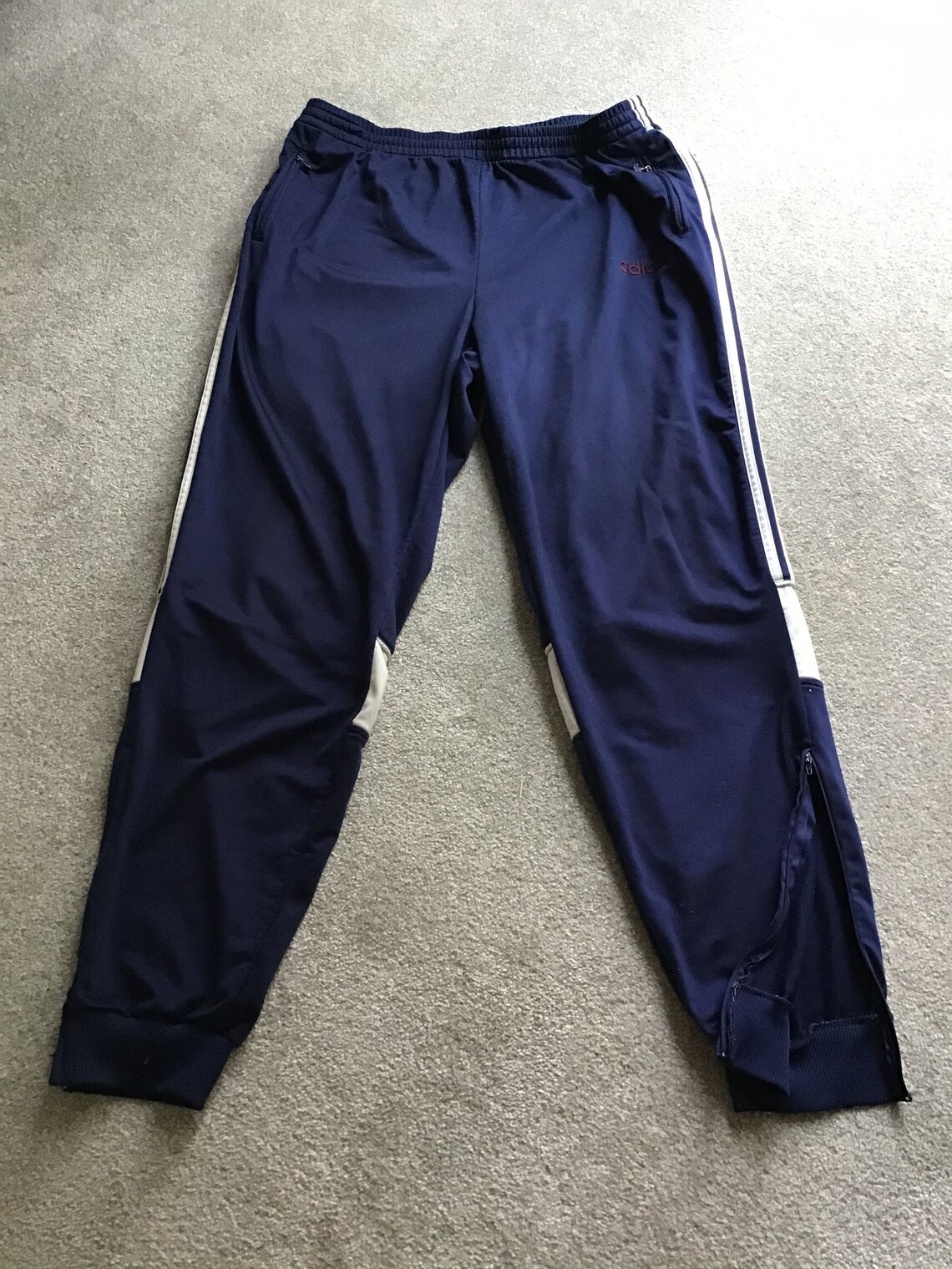 red and white joggers men's