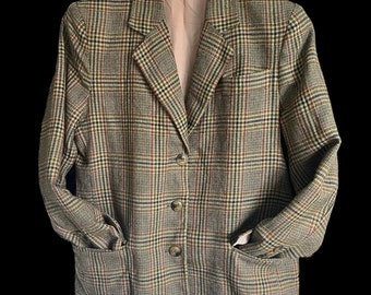 Giacca in lana tweed dagli anni '90 al 2000, steampunk o equestre