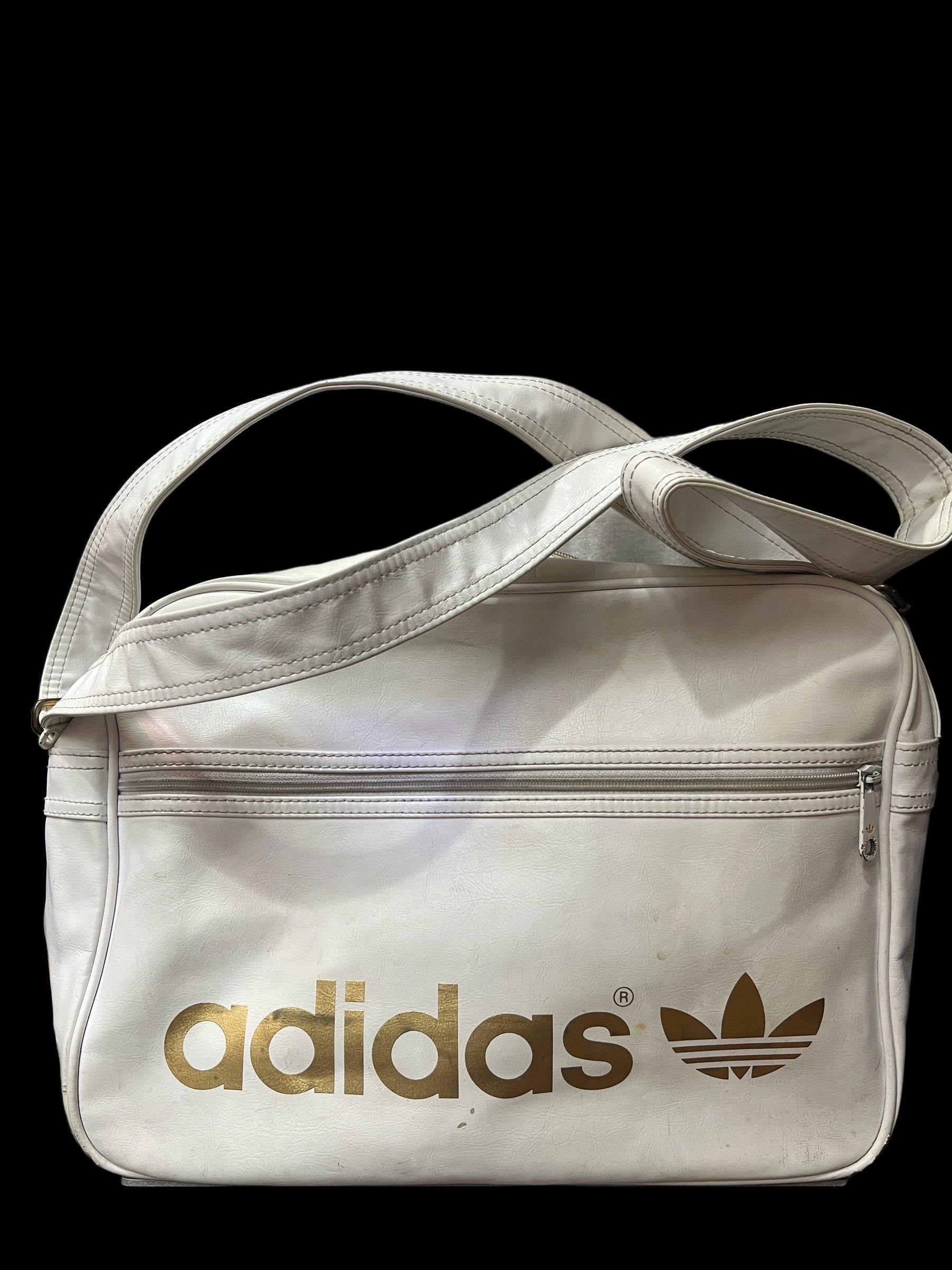 White and Gold 90s Adidas Sports and Crossbody Bag - Etsy