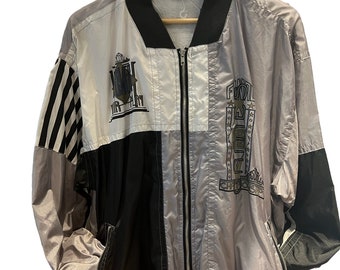 80s shell jacket baseball style size xl