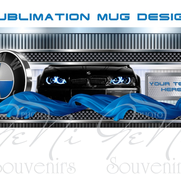 Printable Mug Design,Sublimation Mug Print,Editable Mug Template,BMW Mug Print,jpg mug mockup,car lovers editable mug,jpg mug print download