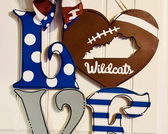 Kentucky Wilcats football door hanger