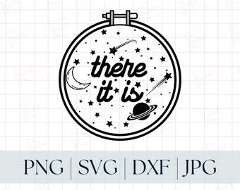 Descarga digital del bastidor de bordado, SVG, PNG, DXF y JPG