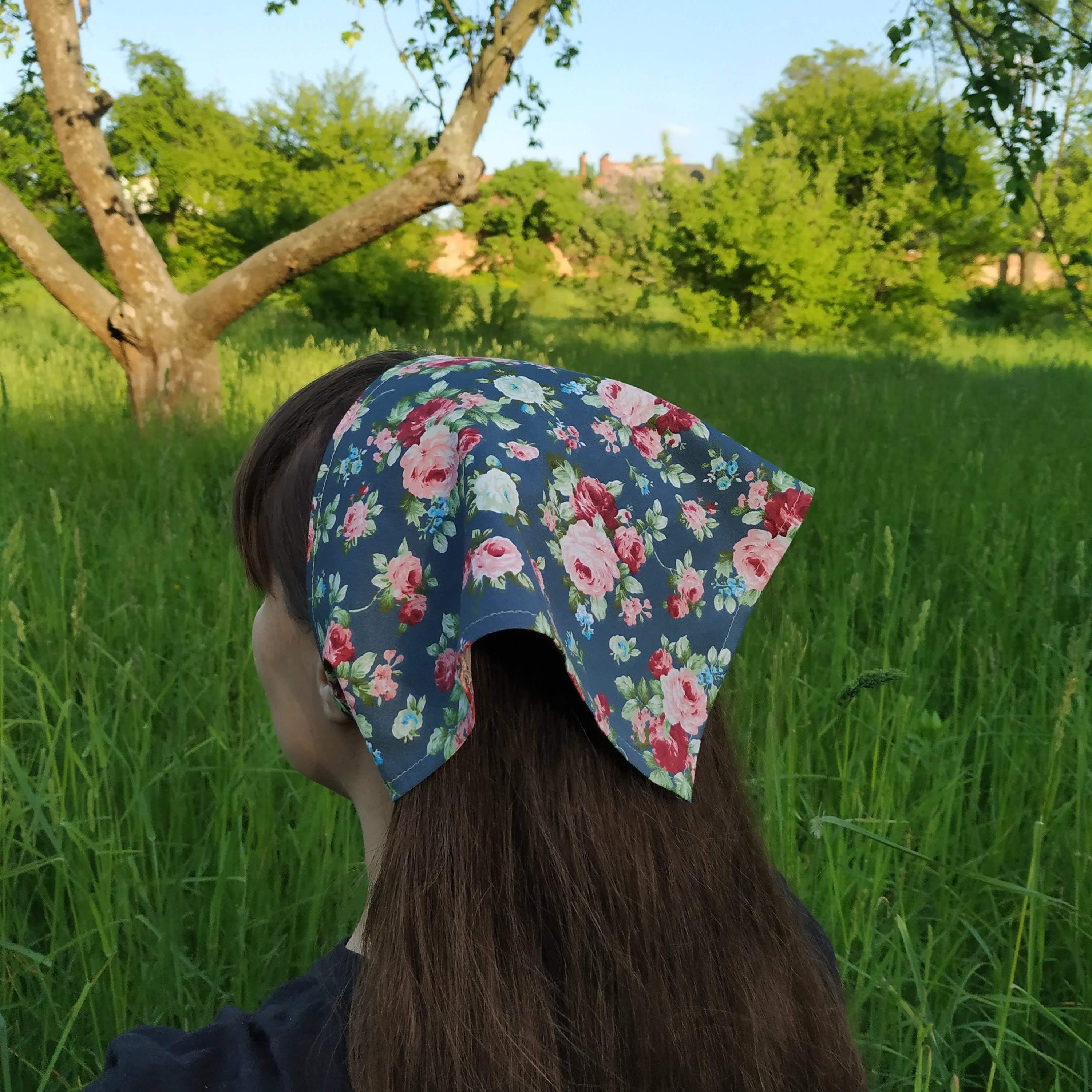 Floral cottagecore hair bandana Etsy