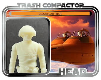 Cloud Car Pilot Head - 3D Printed Model Kit- Vintage-style Star Wars custom