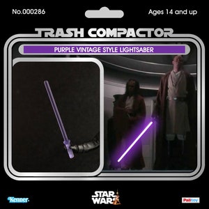 Purple Lightsaber Semi-clear - 3D Printed- Vintage-style Star Wars custom