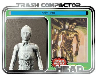 C-3P0 Head - 3D Printed Model Kit- Vintage-style Star Wars custom