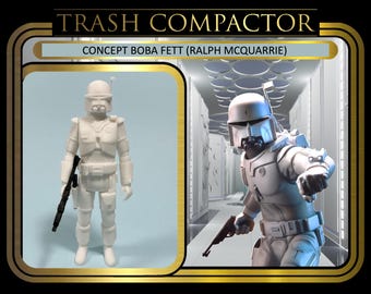 Concept Boba Fett (Ralph McQuarrie)- 3D Printed Model Kit- Vintage-style Star Wars custom