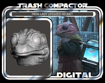 Frog Lady Lifesized Helmets (Files) - 3D Printed Model Kit- Vintage-style Star Wars custom