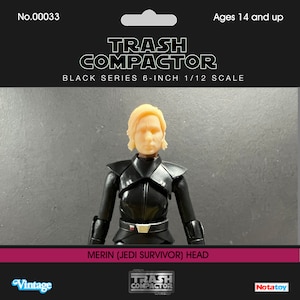 Merin (Jedi Survivor) Head 1/12 Black Series 6 Inch Scale - 3D Printed- Vintage-style Star Wars custom