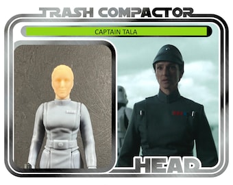 Captain Tala Head/Cap - 3D Printed Model Kit - Vintage-Style Star Wars Custom