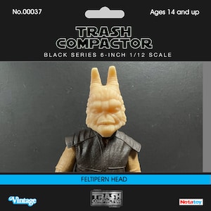 Feltipern Head 1/12 Black Series 6 Inch Scale - 3D Printed- Vintage-style Star Wars custom