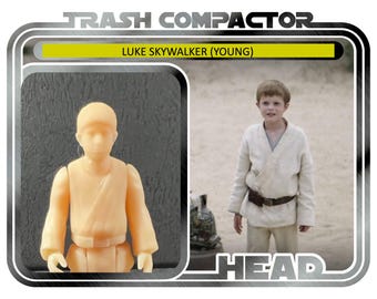 Luke Skywalker (Young) Head/Toy - 3D Printed Model Kit (From Obi-Wan Kenobi)- Vintage-style Star Wars custom