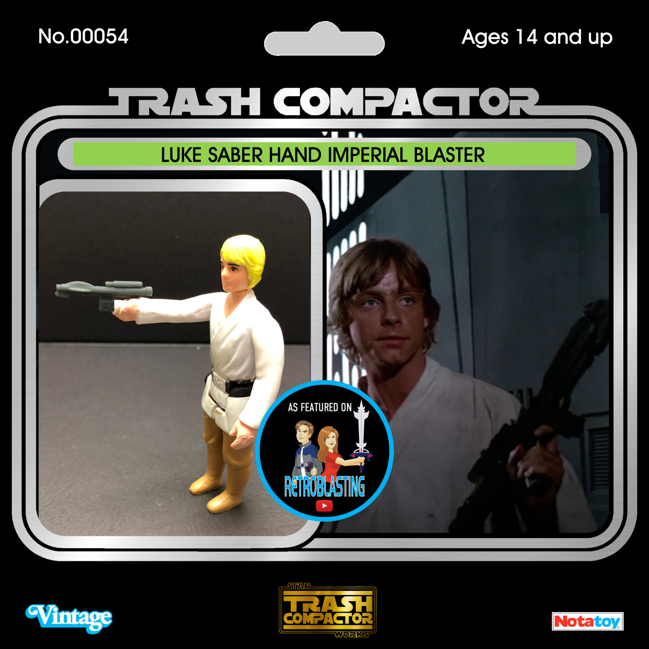 Luke Imperial Blaster- Vintage-style Star Wars custom