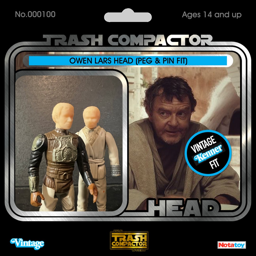 Owen Lars Head peg and Pin Neck Fit 3D Printed Vintage-style Star Wars ...