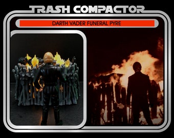 Darth Vader Funeral Pyre -  3D Printed- Vintage-style Star Wars custom