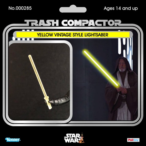 Yellow Lightsaber Semi-clear - 3D Printed- Vintage-style Star Wars