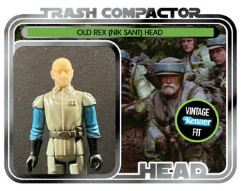 Old Rex (Nik Sant Version) Head -  3D Printed- Vintage-style Star Wars custom (3.75 Scale)