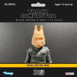 Gotal Species Head 1/12 Black Series 6 Inch Scale - 3D Printed- Vintage-style Star Wars custom