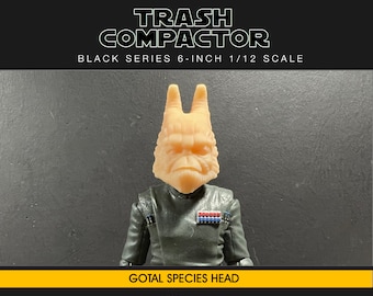 Gotal Species Head: 3D Printed Star Wars Custom - 6 Inch Black Series Scale