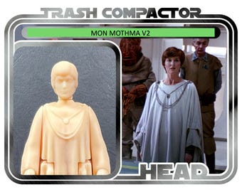 Mon Mothma Head V2 - 3D Printed Model Kit- Vintage-style Star Wars custom