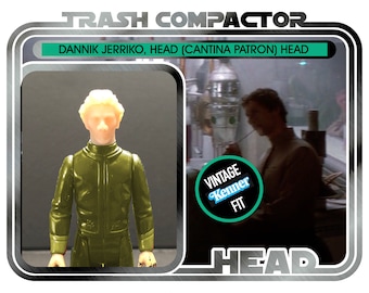 Dannik Jerriko Head: 3D Printed Vintage-Style Star Wars Custom (3.75 Scale)