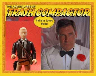Indiana Jones Head (retro-pasvorm) - 3D-geprint - Star Wars-stijl in vintagestijl