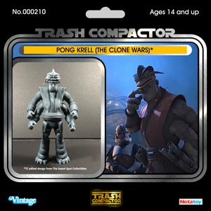 Pong Krell (The Clone Wars) - 3D Printed Model Kit- Vintage-style Star Wars custom