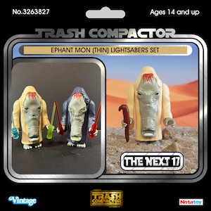 Thin LightSaber - THE NEXT 17 - Ephant Mon Variant Figures Accessories  - 3D Printed Model Kit- Vintage-style Star Wars custom