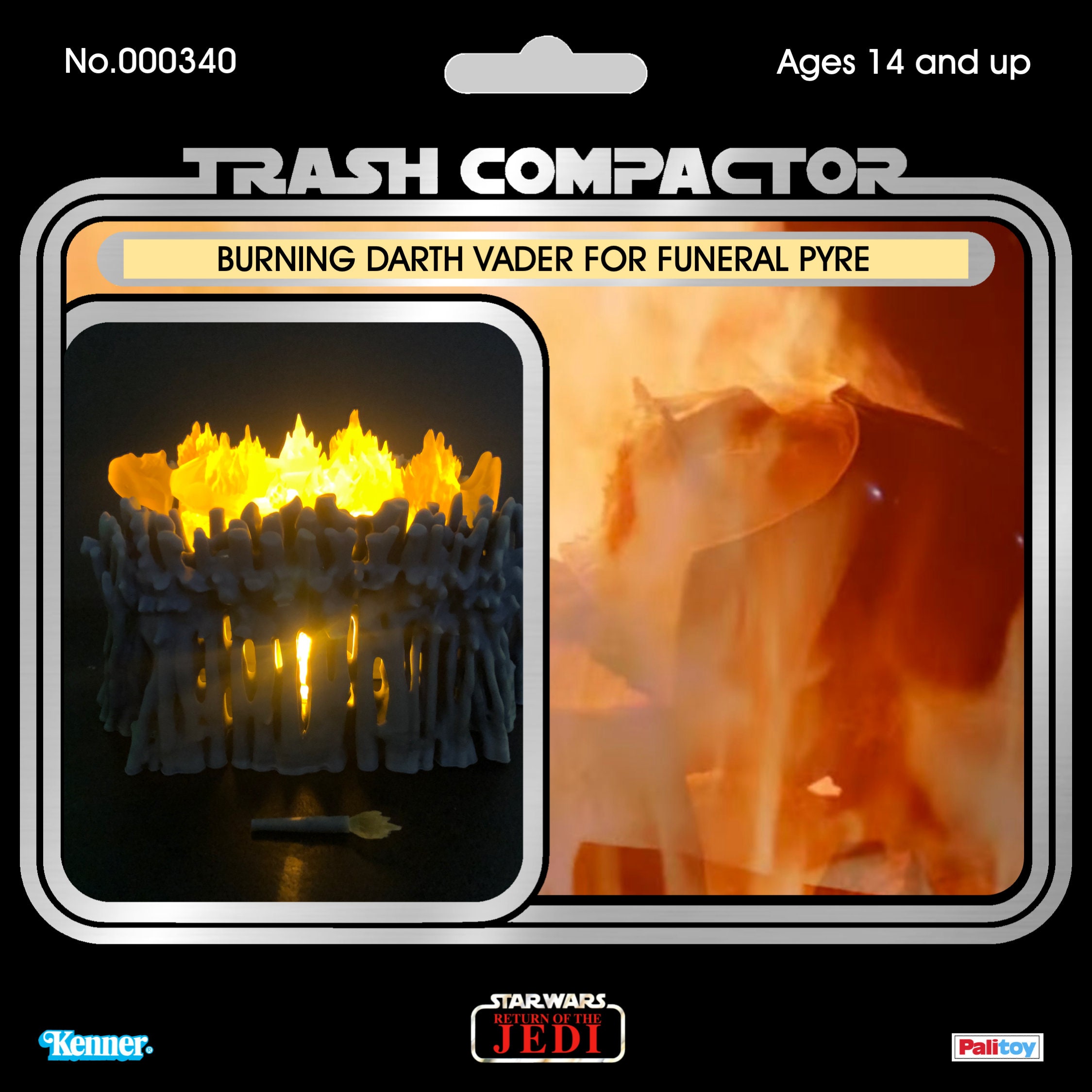 Burning Darth Vader for Funeral Pyre 3D Printed Etsy