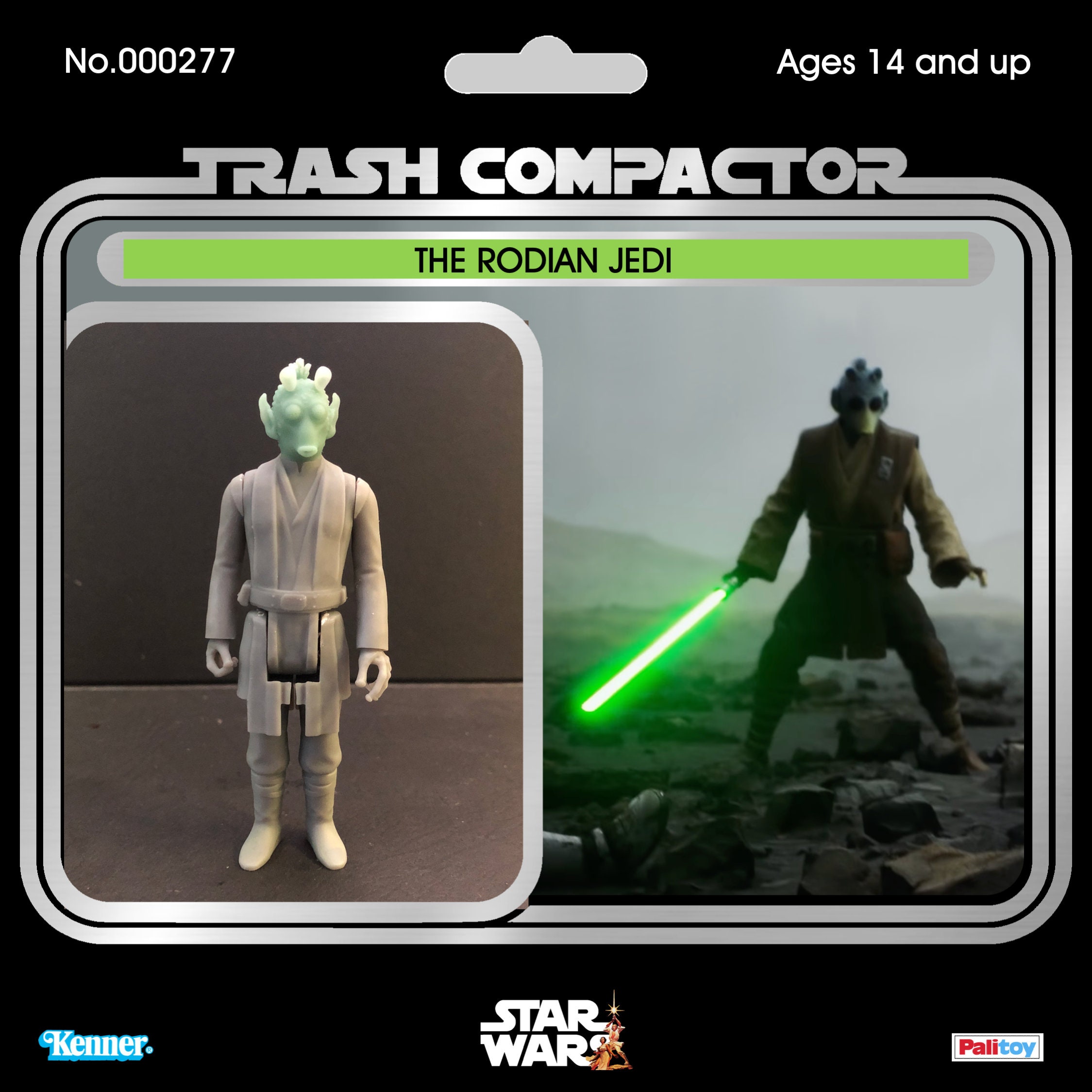 Rodian Jedi Knight - Zestaw do samodzielnego wydruku modelu 3D - niestandardowy model Star Wars w stylu vintage