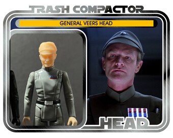 General Veers Head -  3D Printed- Vintage-style Star Wars custom (3.75 Scale)