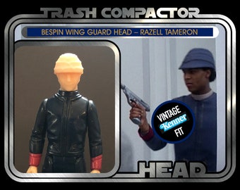 RAZELL TAMERON - Bespin Wing Guard Head - 3D Printed- Vintage-style Star Wars custom (3.75 Scale)